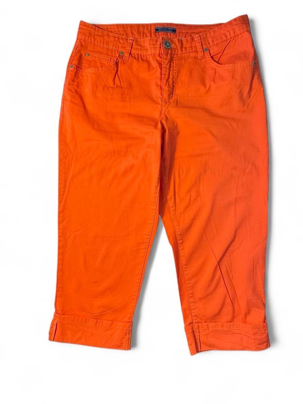 Bandolino Mandie Capri Cropped Pants Orange Size 10 Coastal Resort Preppy